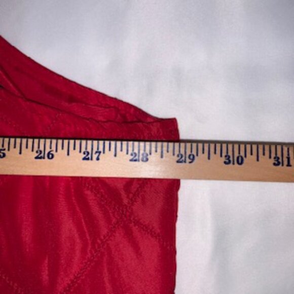 Jane Ashley Red Puffer Vest Size 3XL Sleeveless Zip Up Pockets Warm Oversize Y2k - Picture 8 of 11